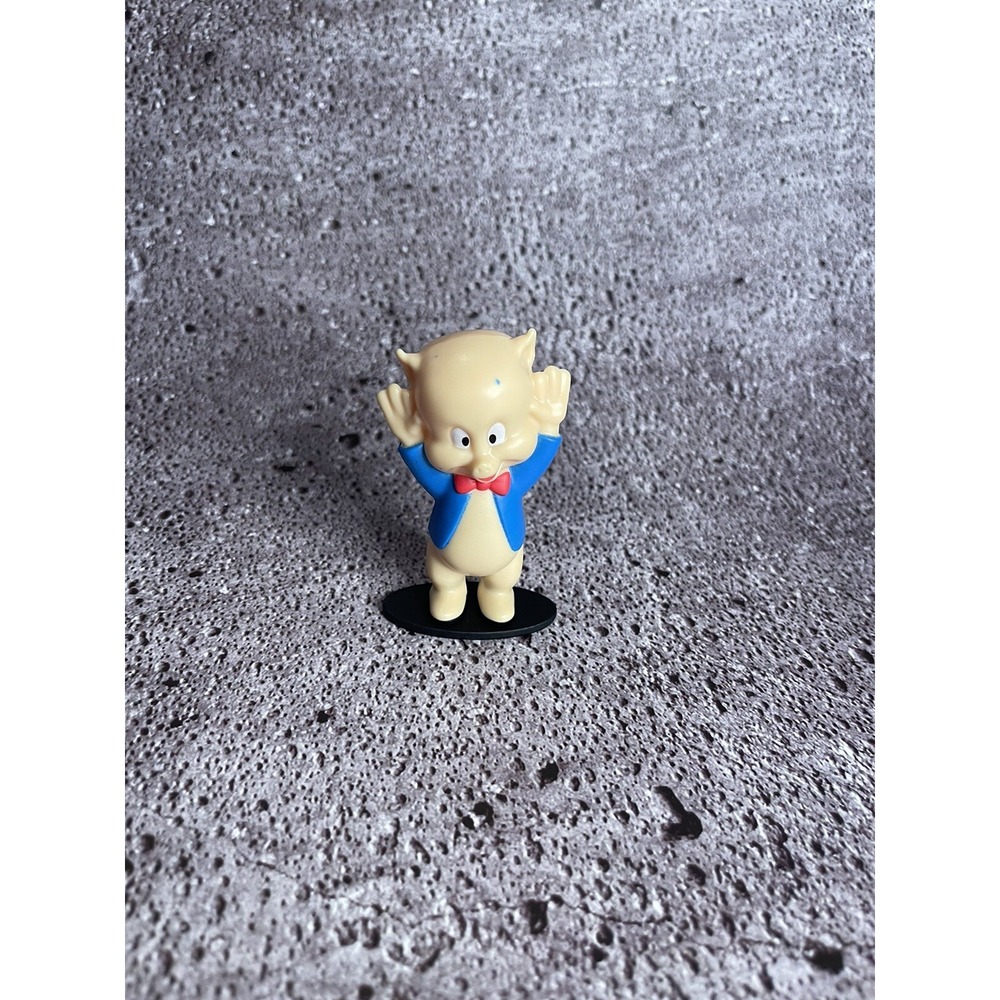 Vintage Porky The Pig Burger King Kids Meal Cake Topper Action Figure Toy